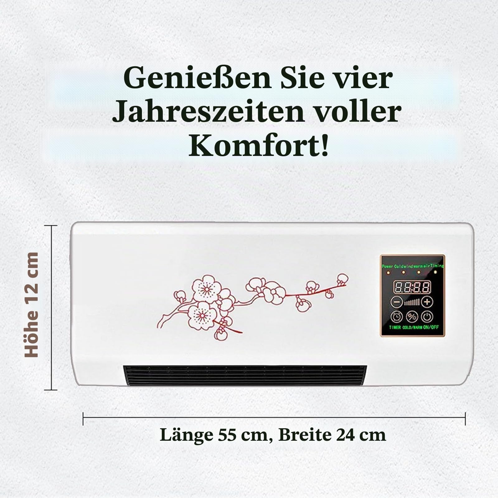 Kanallose Split-Klimaanlage – 2 in 1 Kühlen & Heizen Wandmontierte Klimaanlage mit Fernbedienung, Super Leises Mini Tragbares System für Zuhause, Büro, Schlafzimmer