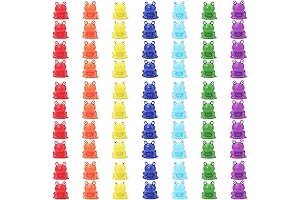 70 Pcs Mini Plastic Frog Garden Decor | Multi Colors Frog Figurines...