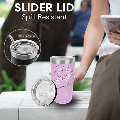 Miniatura 6 de Vaso personalizado para mujer, regalos del día de San Valentín para ella, regalos personalizados, taza de acero inoxidable aislada, regalos de