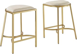 Crosley Furniture Ellery Upholstered Seat Counter Height Bar Stools Set ...