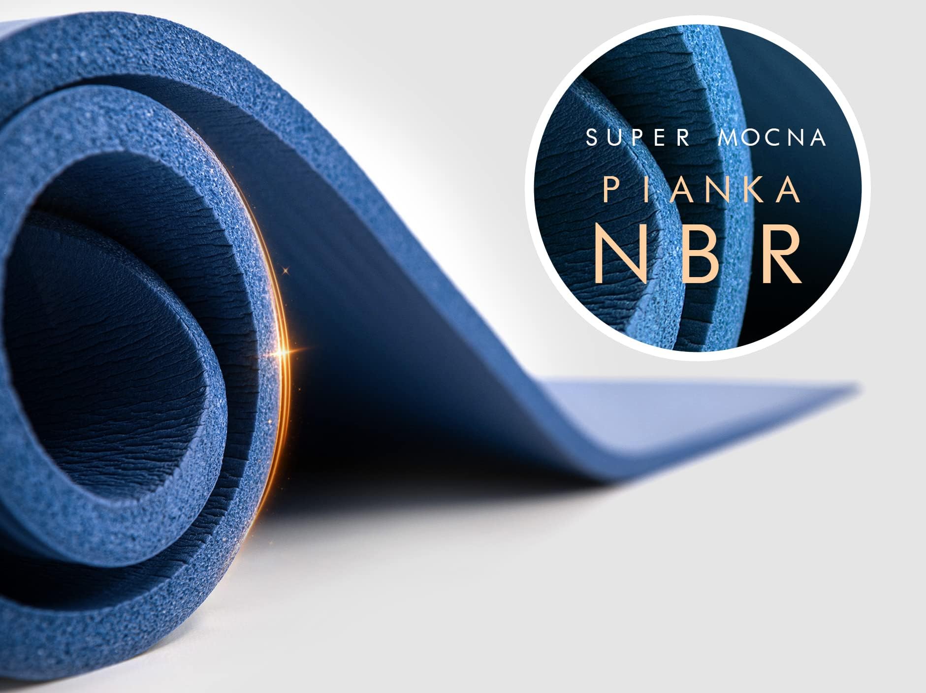 FIZYO - Tappetino da yoga, fitness, per yoga, allenamento, recupero e relax, in gomma sintetica, 183 x 61 x 1 cm (Blu, 183 x 61 cm)