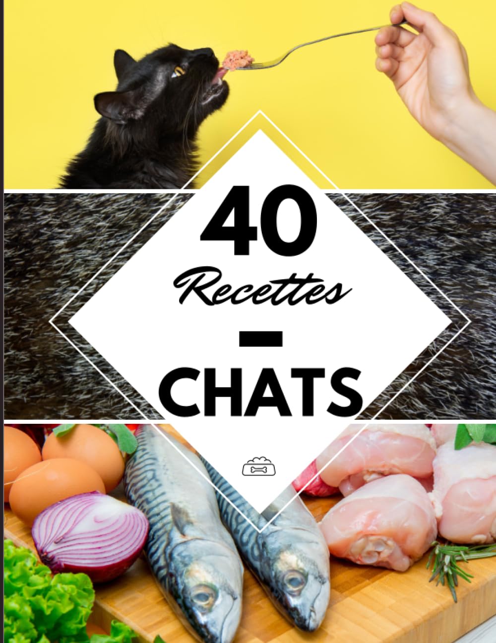 40 Recettes Chats: Livre pour nourrir mon chat sans croquette industrielle - Friandise, biscuit, paté et barf fait maison ! (French Edition)