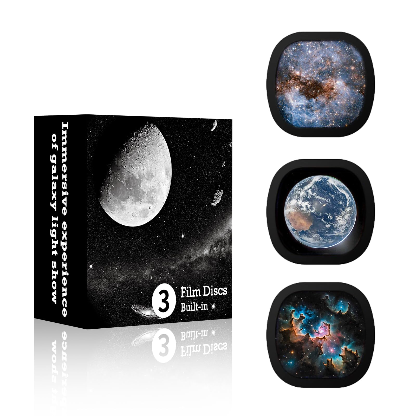 Febotak Upgrade Sternenhimmel Projektor, Planetarium Lampe Sternenhimmel für Schlafzimmer Kinder Erwachsene mit 13 Planeten Discs, Nebel/Mond/Himmels Galaxie, Starry Nachtlicht