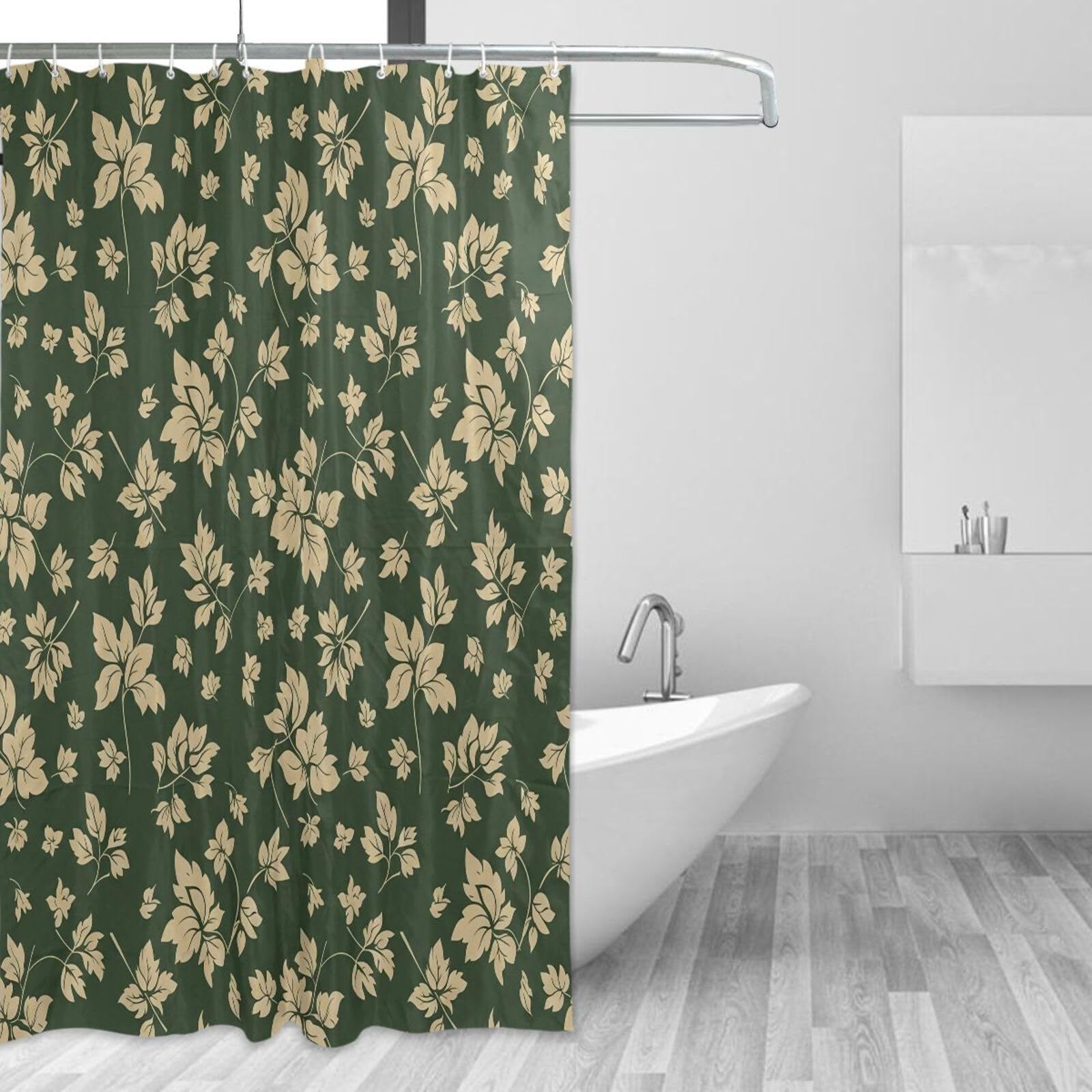 Rideau de douche imperméable pour une salle de bain zen et végétale