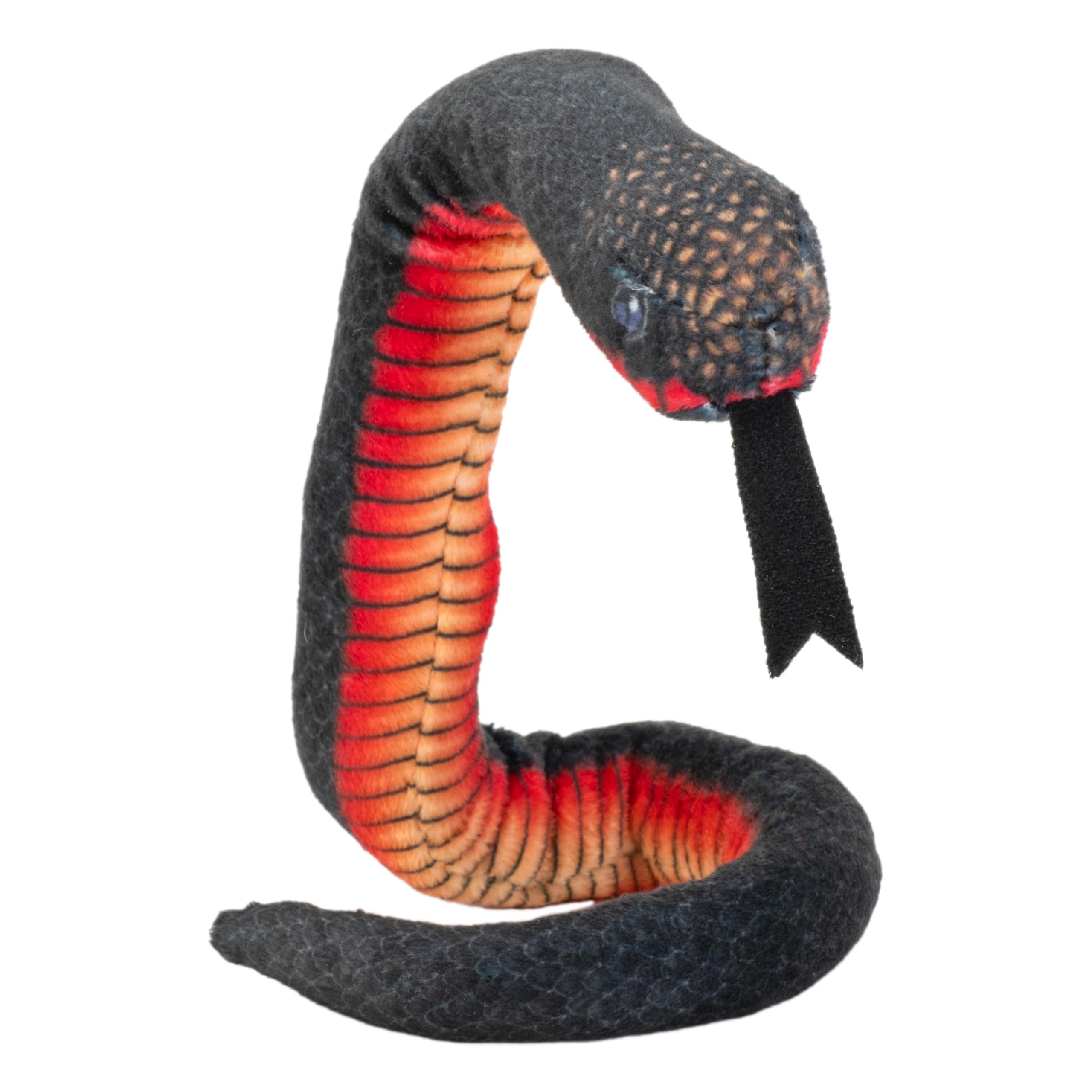 Wild Republic Coilkins Red-Bellied Black Snake, Stuffed Animal, 12 Inches, Plush Toy, Fill is Spun Recycled Water Bottles