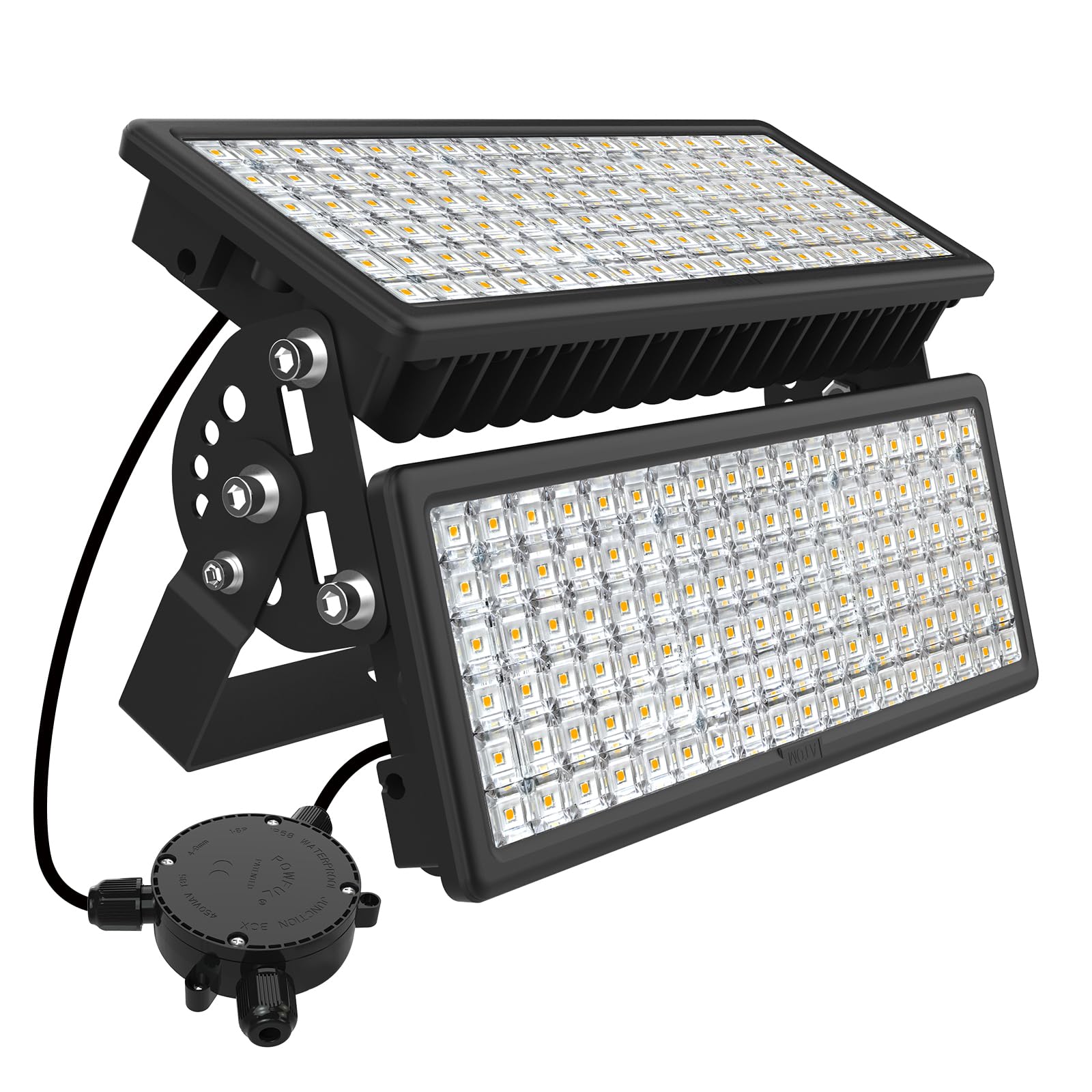 Zewnętrzny reflektor LED 200 W, 28000 lm, 3000 K, ciepła biel, IP67, wodoszczelny reflektor zewnętrzny, z łącznikiem kablowym, do ogrodu, garażu