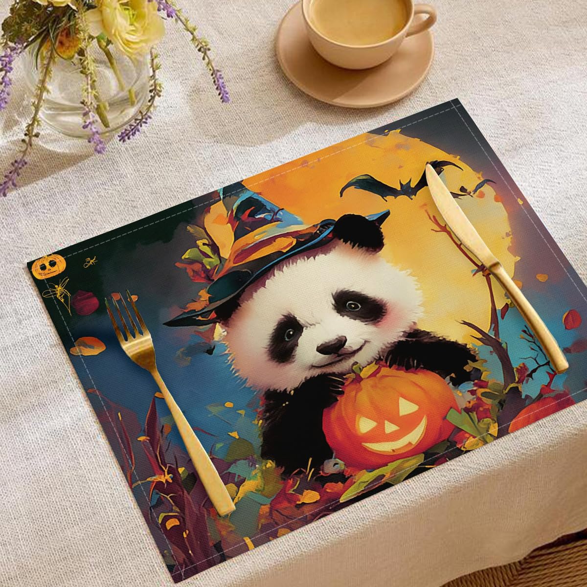 Tapis de table panda lavable pour protéger et décorer la cuisine