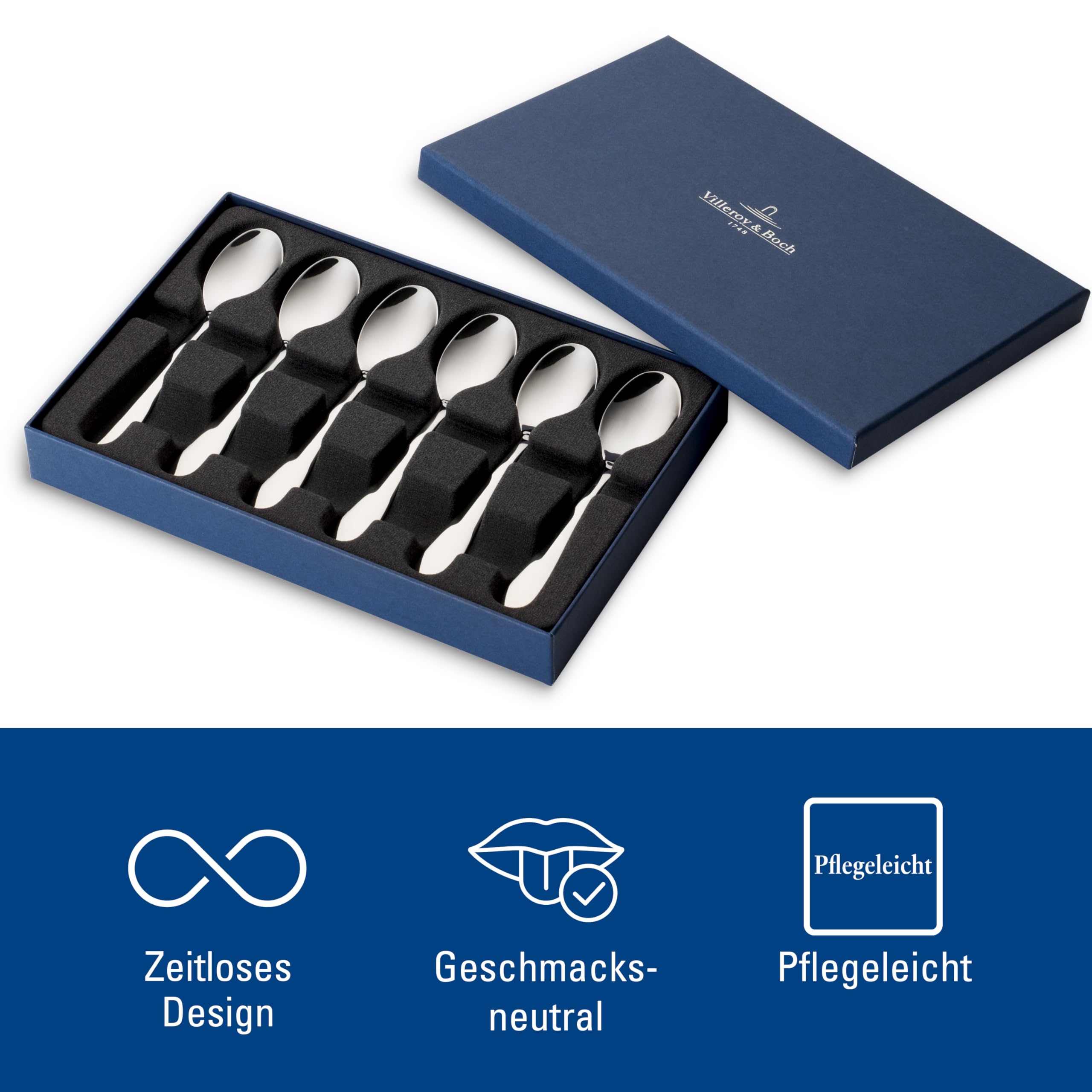 Villeroy & Boch Oscar Espresso-/Mokkalepel - 6 delig | Schillers