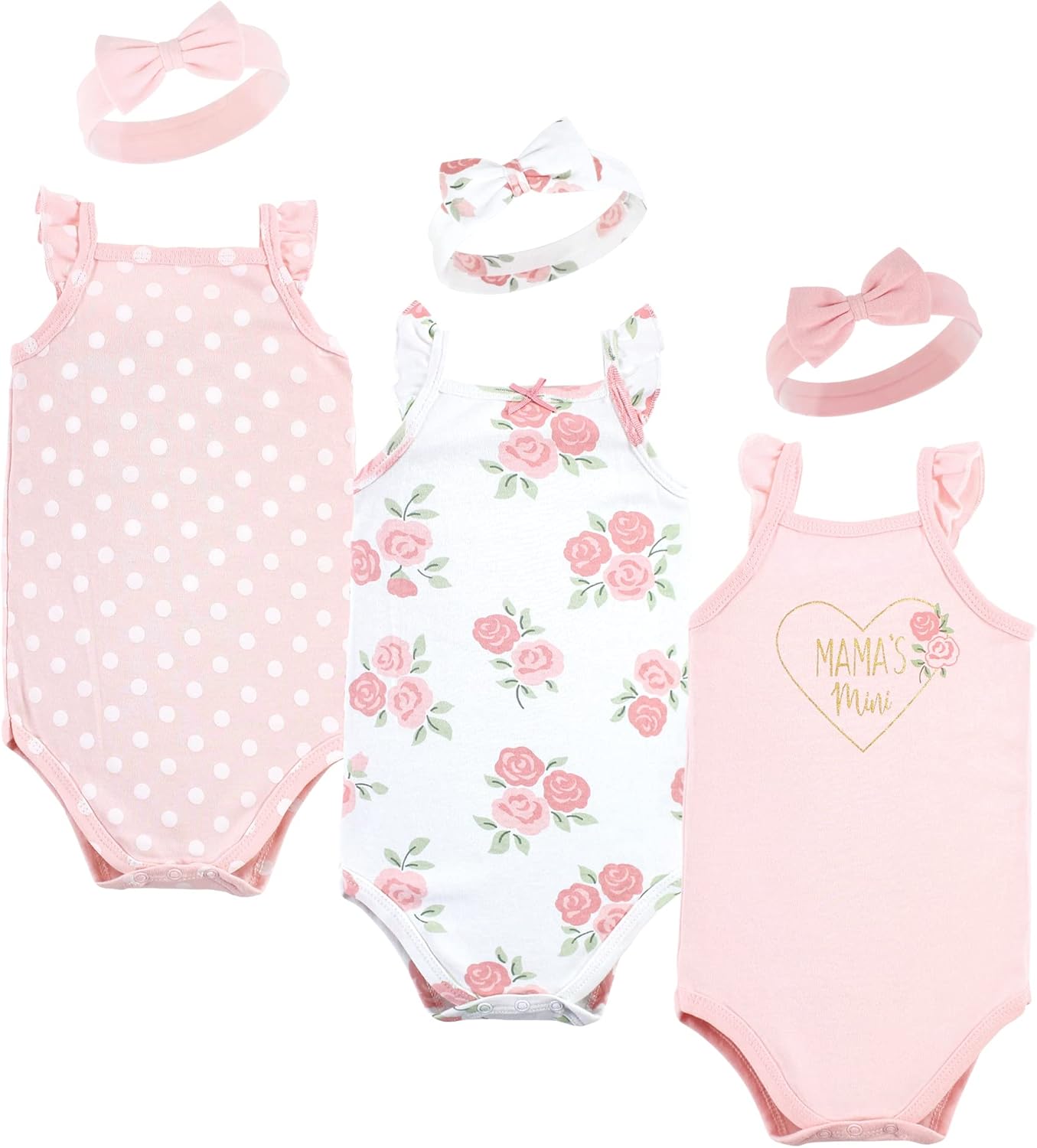 Hudson Baby girls Sleeveless Bodysuit and Headband SetBaby and Toddler T-Shirt Set