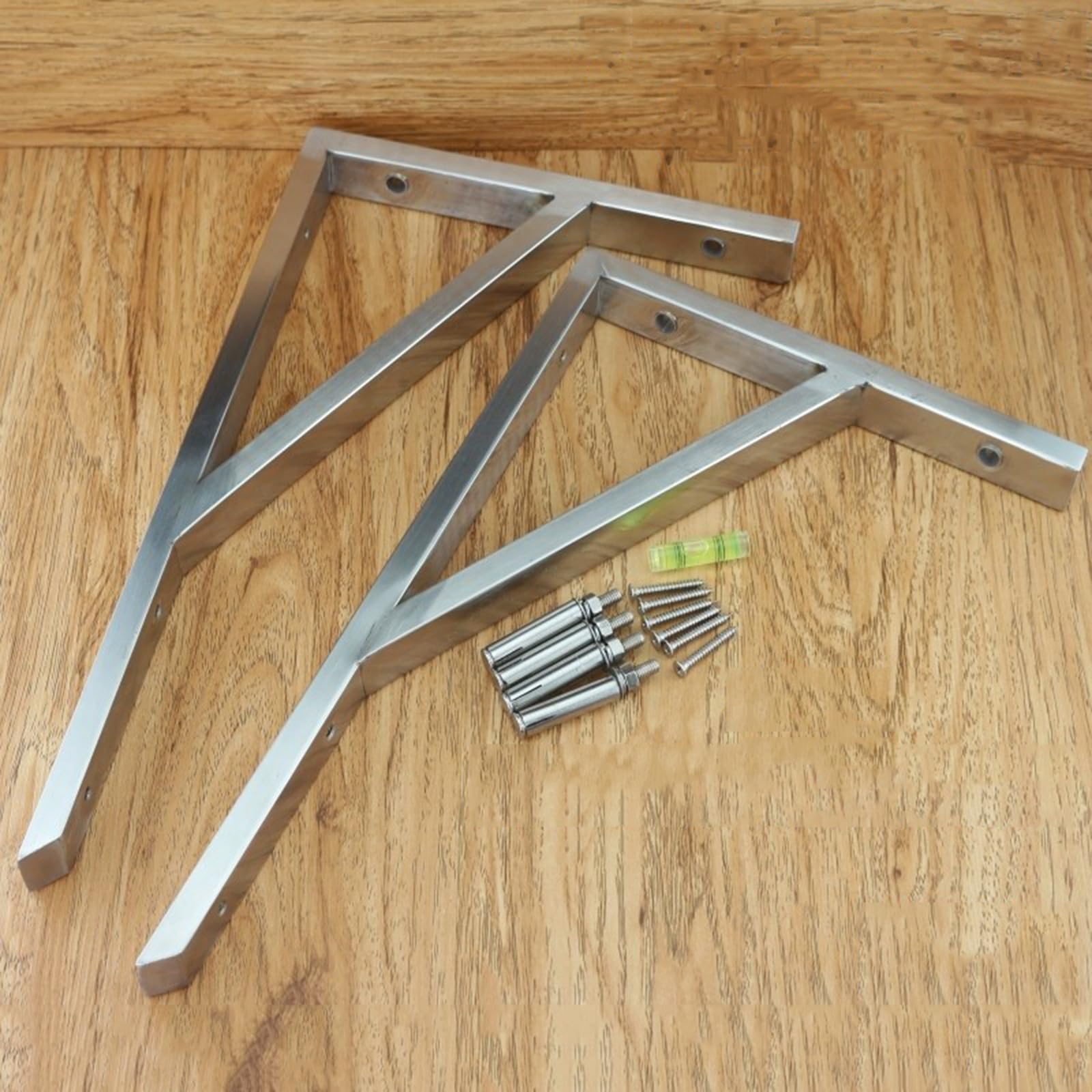 2 Staffe Per Mensole Pesanti - Supporti Metallici Triangolari, Per Librerie E Ripiani - Foto 7