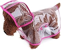 Vista 16 de Impermeable para mascotas, impermeable para perros pequeños, abrigo impermeable para cachorros, ropa impermeable transparente para perros pequeños