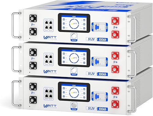 Miniatura 17 de WattCycle Mini batería de litio LiFePO4 de 12 V 314 Ah (equivalente a 300 Ah) - Bluetooth 5.0, 200 A BMS, 4.01 kWh de energía, aletas de