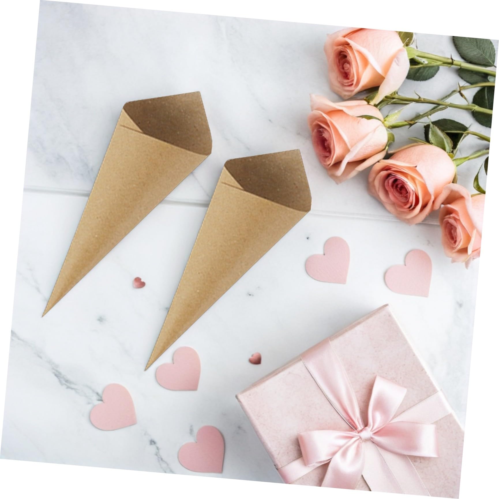 Blütenblattkegel 120 Stück Papier für Hochzeiten und Bachelorette