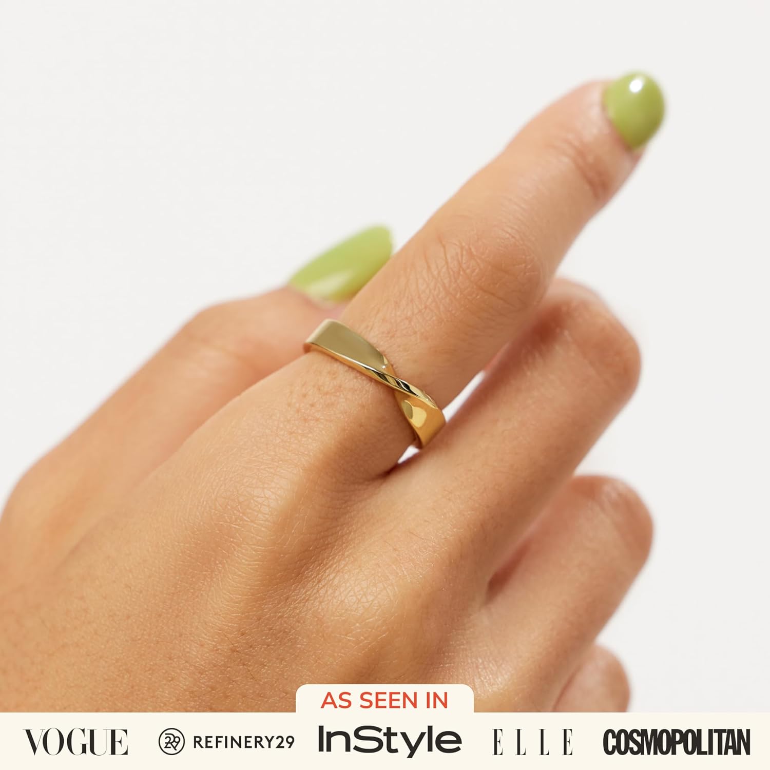 Ana Luisa Gold Rings for Women - 14K Gold Plated Rings for Women Non Tarnish - Trendy Stacking Ring for Everyday Wear - Twisted, Heart, Eternity Ring Double Styles - Hypoallergenic & Water-Resistant Jewelry - Image 2