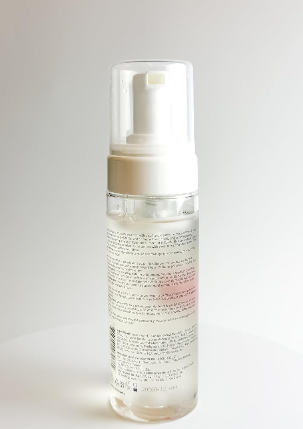 BIOCHEM Bulgarian Rose Foaming Face Wash, 3-in-1 Cleanser Mousse with Rose Oil, Vitamin C & Hyaluronic Acid, Hydrating Gentle Daily Cleanser for All Skin Types, Cruelty-Free (5.75 fl oz / 170 mL) - Image 8