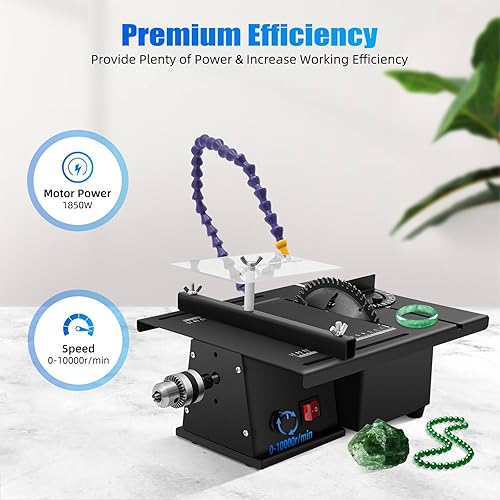 Miniatura 6 de Máquina de facetado de gemas Multifuncional Gem Jade Grinder Pulidor, Corte de facetado de gemas Máquina pulidora para corte de molienda Grabado