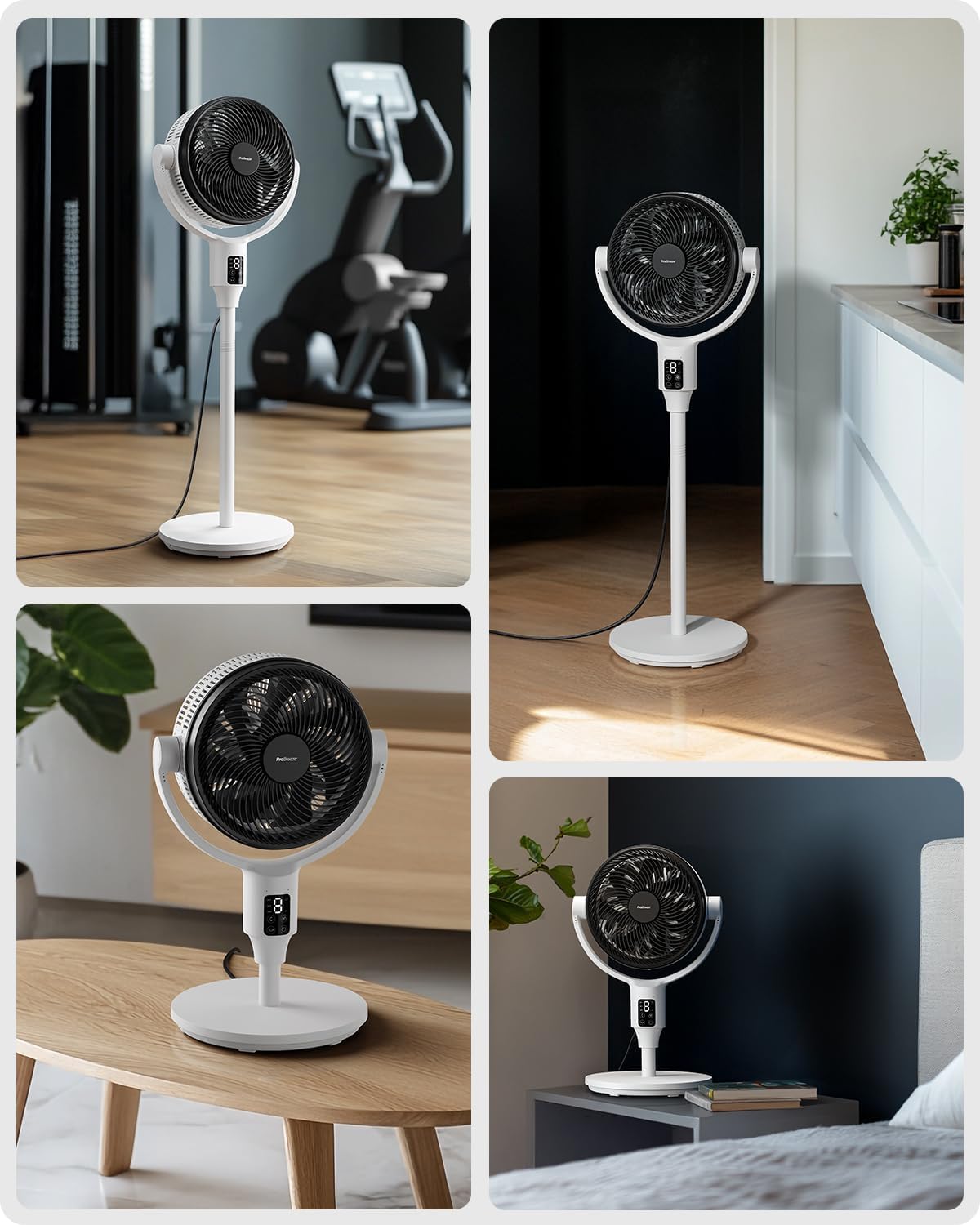 Pro Breeze Ventilateur AirFlo XL sur pied - 20% plus puissant - 111 cm Silencieux avec Écran LED & Télécommande – 2 Modes de Refroidissement – Oscillation Horizontale & Verticale
