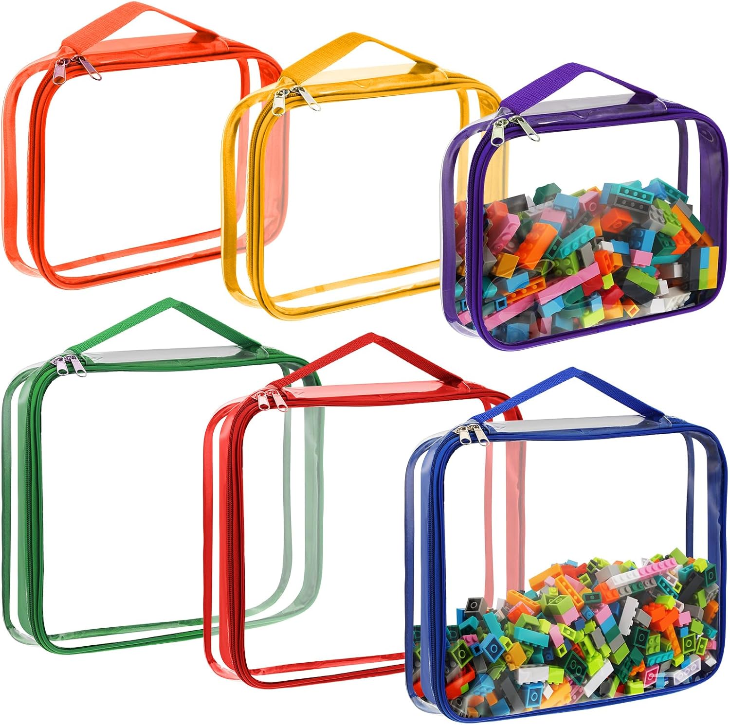 Sanwuta 6 Packs Toy Storage Bags Organizer Waterproof Container