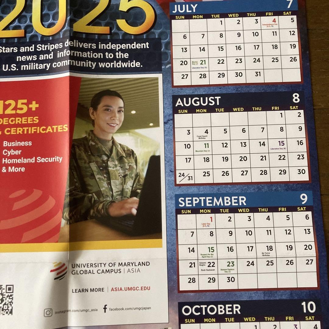 Amazon | 2025米軍カレンダー星条旗新聞stars and stripes Amazon | 2025米軍カレンダー星条旗新聞stars and stripes