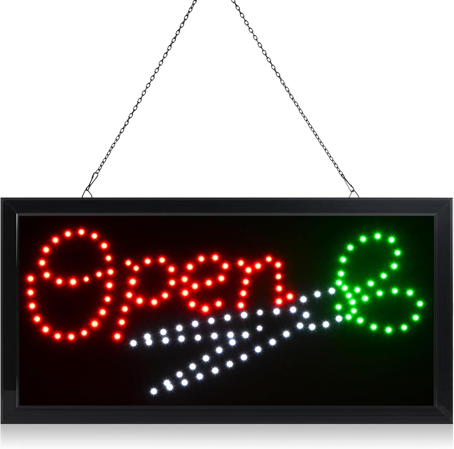 Ultra Bright LED Neon Animated Hair Cut Salon Open Sign for Business w/Power & Animation On/Off