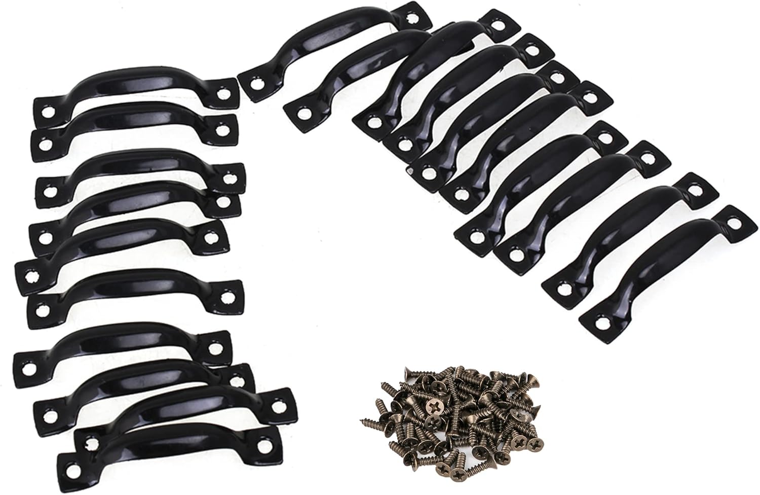 RDEXP 2.05inch Length Black Box Case Door Drawer Pull Handle Arched Min