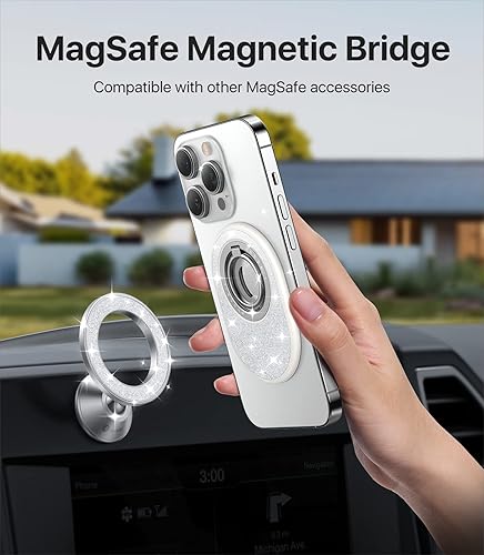 Miniatura 5 de Danmus Agarre magnético para teléfono (Easyfly 2.0) potencia magnética más fuerte Soporte de anillo de dedo de gimnasio compatible con Pop Sockets,