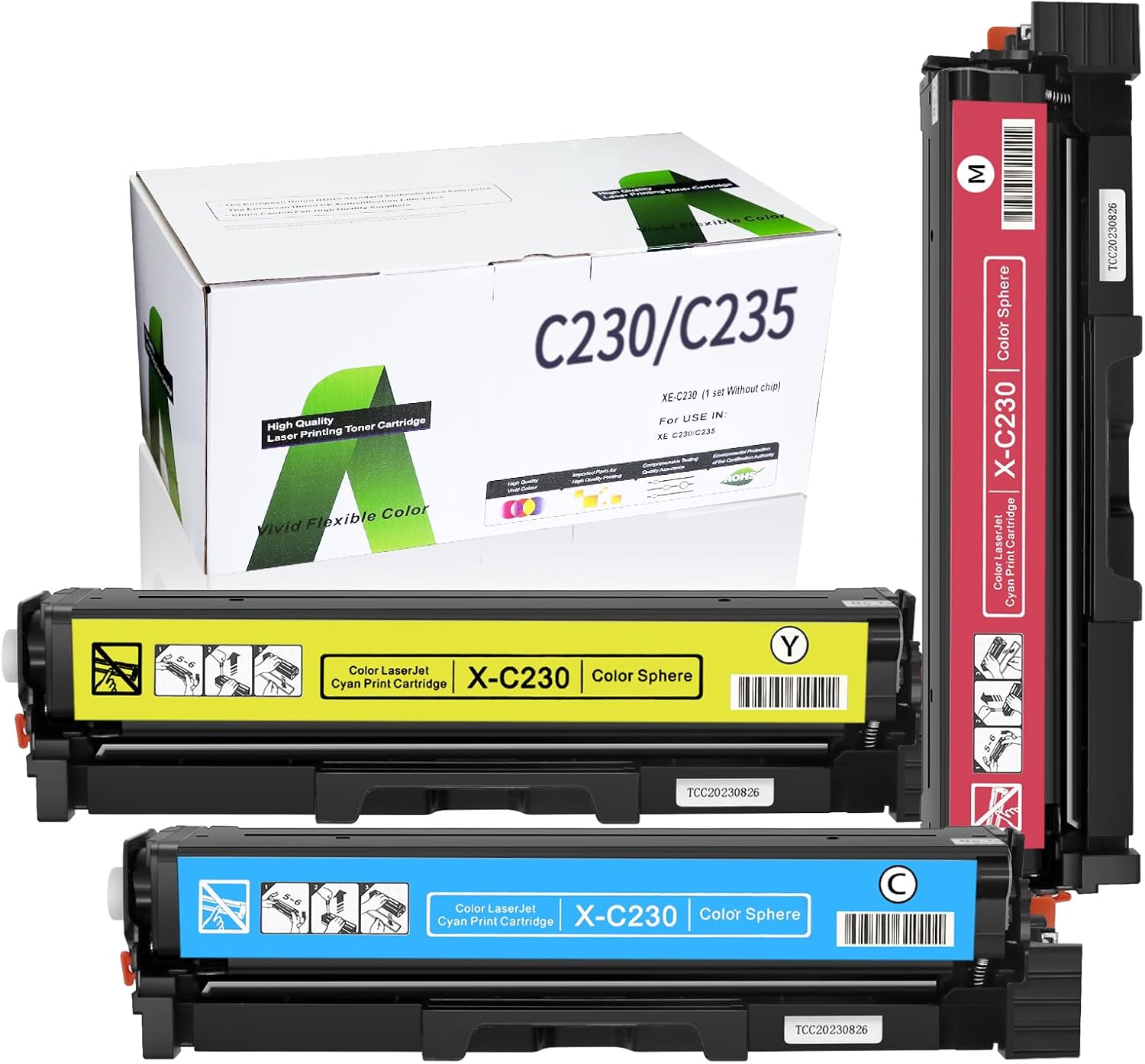 C230 / C235 Toner Cartridge for Xerox Printer 3 Pack,High Capacity 4500 Pages Ink