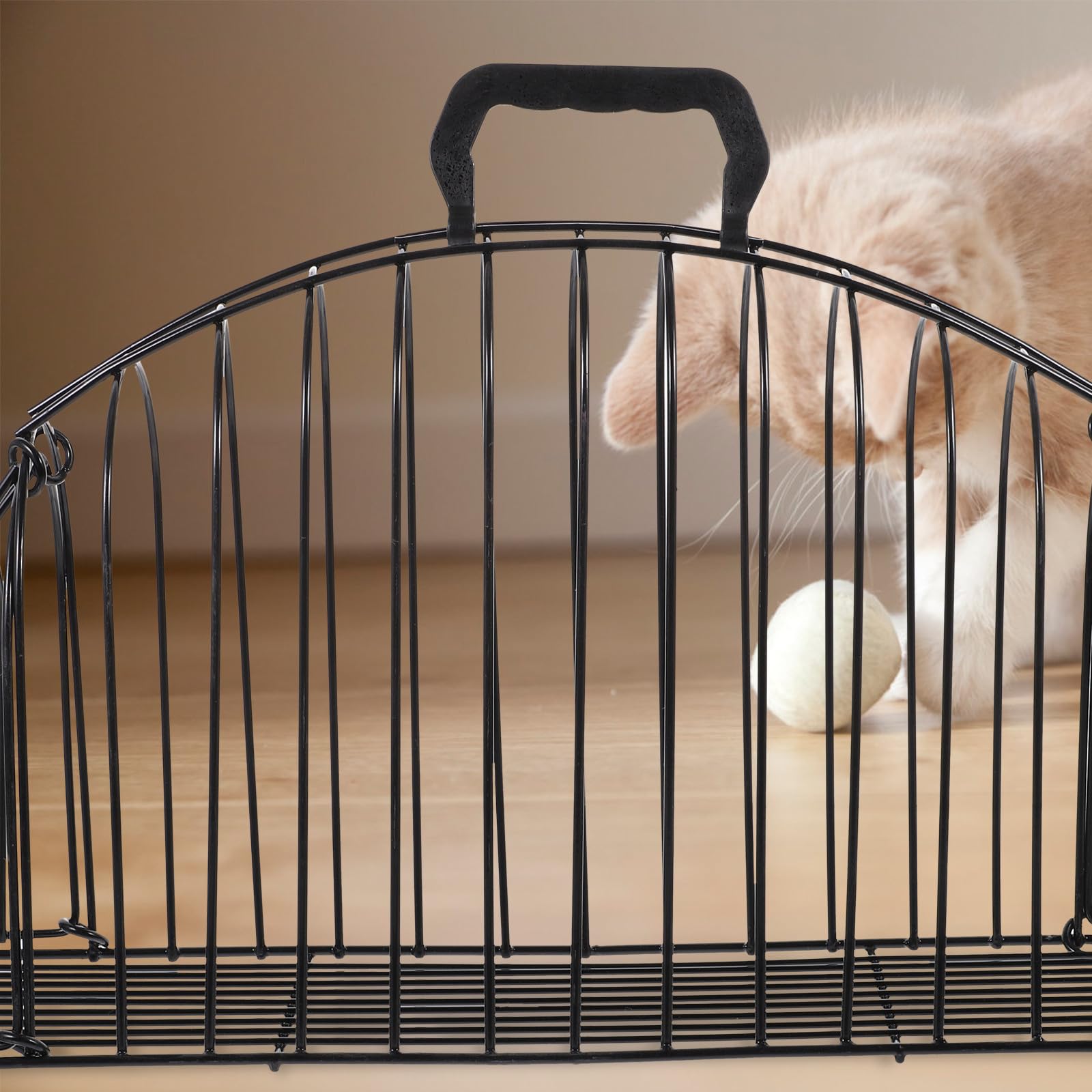 Jaula de Ducha para Gatos de Hierro Resistente Buena Permeabilidad al Aire y Drenaje Rápido, Adecuado Baño y Secado de Mascotas Pequeñas