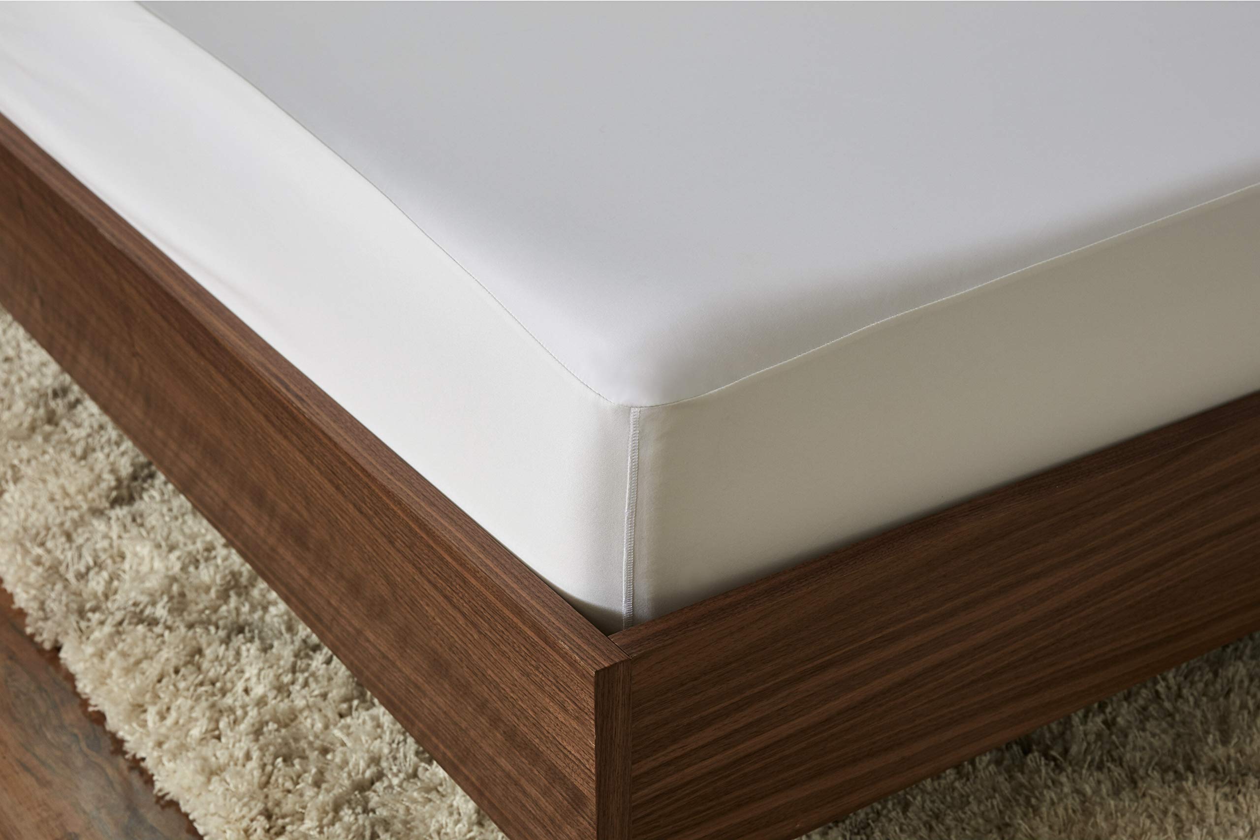 SHEEX Performance Mattress Protector Top + 4Side Protection (King/Cal King, Bright White)