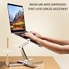 Laptop Stand with 360° Rotating Base Height-Adjustable Laptop Stand Ergonomic Foldable Laptop Riser Compatible with iPad and MacBook/All Laptops up to 16 Inches (Silver)