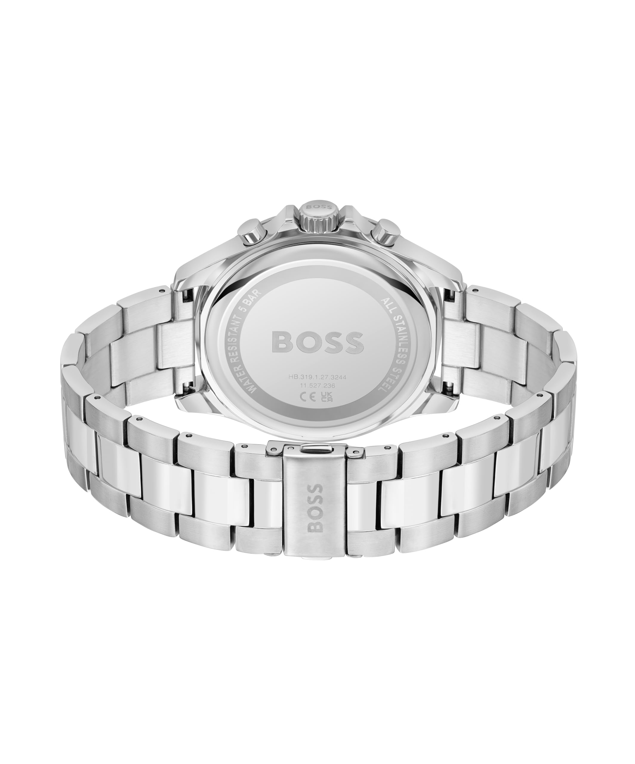 BOSS Chronograph Quarz Uhr für Herren Kollektion Troper mit Edelstahl- oder Lederarmband
