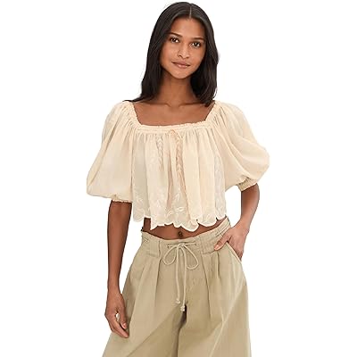 Free People Bali Daydream Melody Top mother of pearl comb