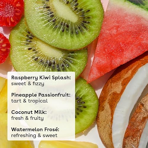 Miniatura 2 de eos Bálsamos labiales 100% naturales leche de coco, piña, sandía rosada y frambuesa kiwi, cuidado labial de humedad durante todo el día, 0.14 onzas,