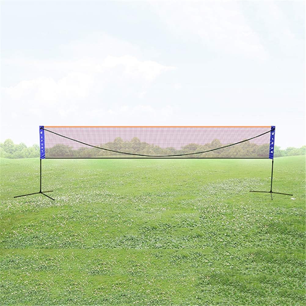 Badminton Net Set, Volleyball Net Tennis Net Folding Badminton Training Net Rack for Outdoor Indoor Court Backyard Beach (5.1m)