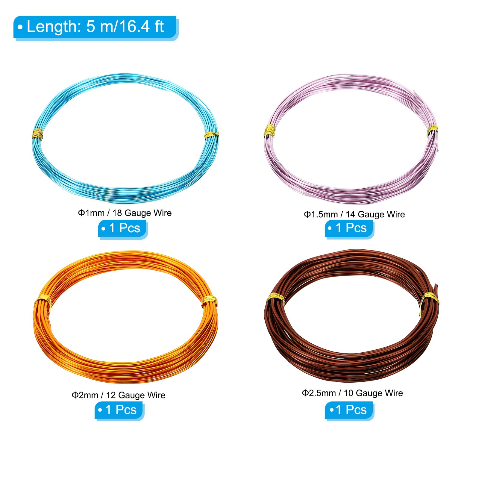 PATIKIL 16.4ft Aluminum Wire - Image 2