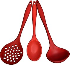 مجموعة معلقة سباتولا مقاومة للحرارة والالتصاق مصنوعة من السيليكون بهيكل داخلي من الستانلس ستيل، مناسبة للطبخ والخبز والخلط في المطبخ - 3 قطع