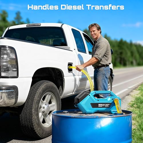 Miniatura 3 de Seesii Bomba de transferencia de agua inalámbrica, batería recargable autocebante de 760 GPH de 2 × 4000 mAh, bomba eléctrica portátil para RV,