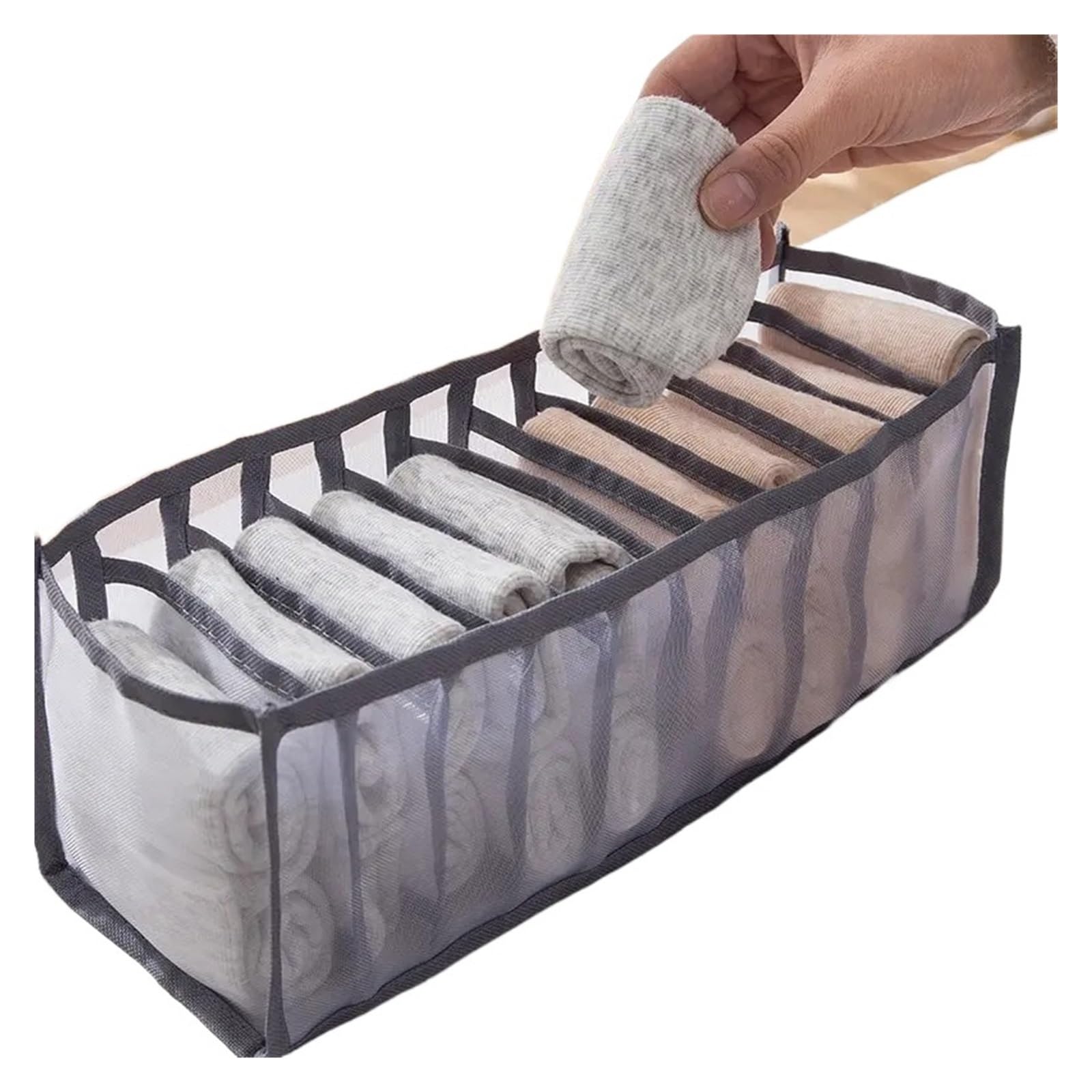 Organizzatore per cassetti di Biancheria Intima, Scatola Porta Calze, Reggiseno, Borsa Organizer Pieghevole a 11 Scomparti per la casa