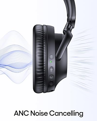 Miniatura 2 de TAGRY Auriculares híbridos con cancelación activa de ruido, 100 horas de reproducción, inalámbricos, sobre la oreja, Bluetooth con carga rápida,