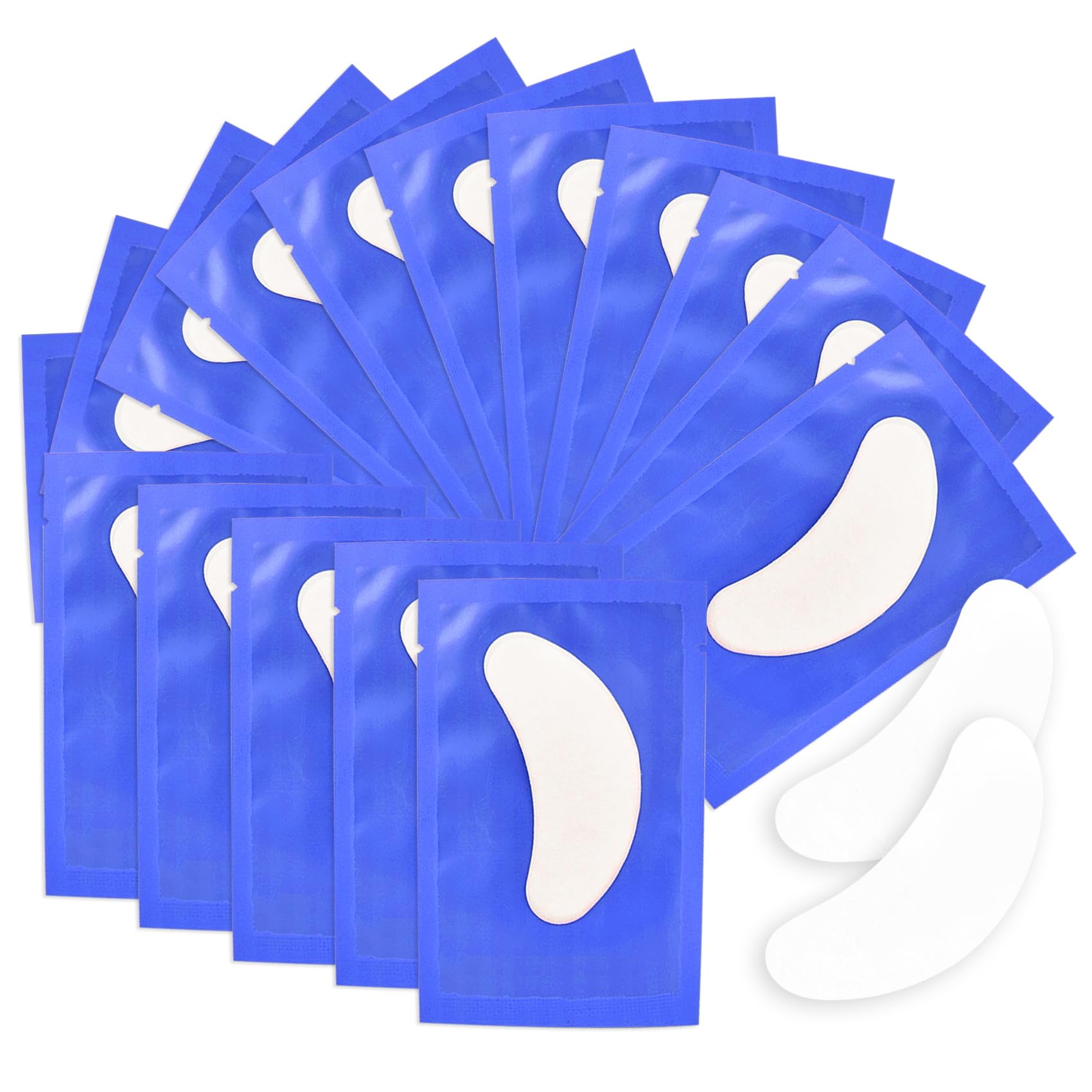 50 Pairs Under Eye Patches, Eye Gel Pads, Eyelash Extension Eye Pads for DIY Lash Extension Supplies, Eyelash Extension (50 Pairs, Blue)