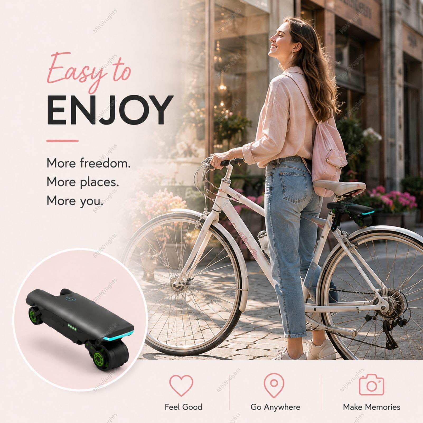 Kit de Conversion pour vélo électrique avec Assistance au pédalage, système de Batterie intégré Compact de 2 kg pour Le Cyclisme sur Route et Le Week-End (Femmes)