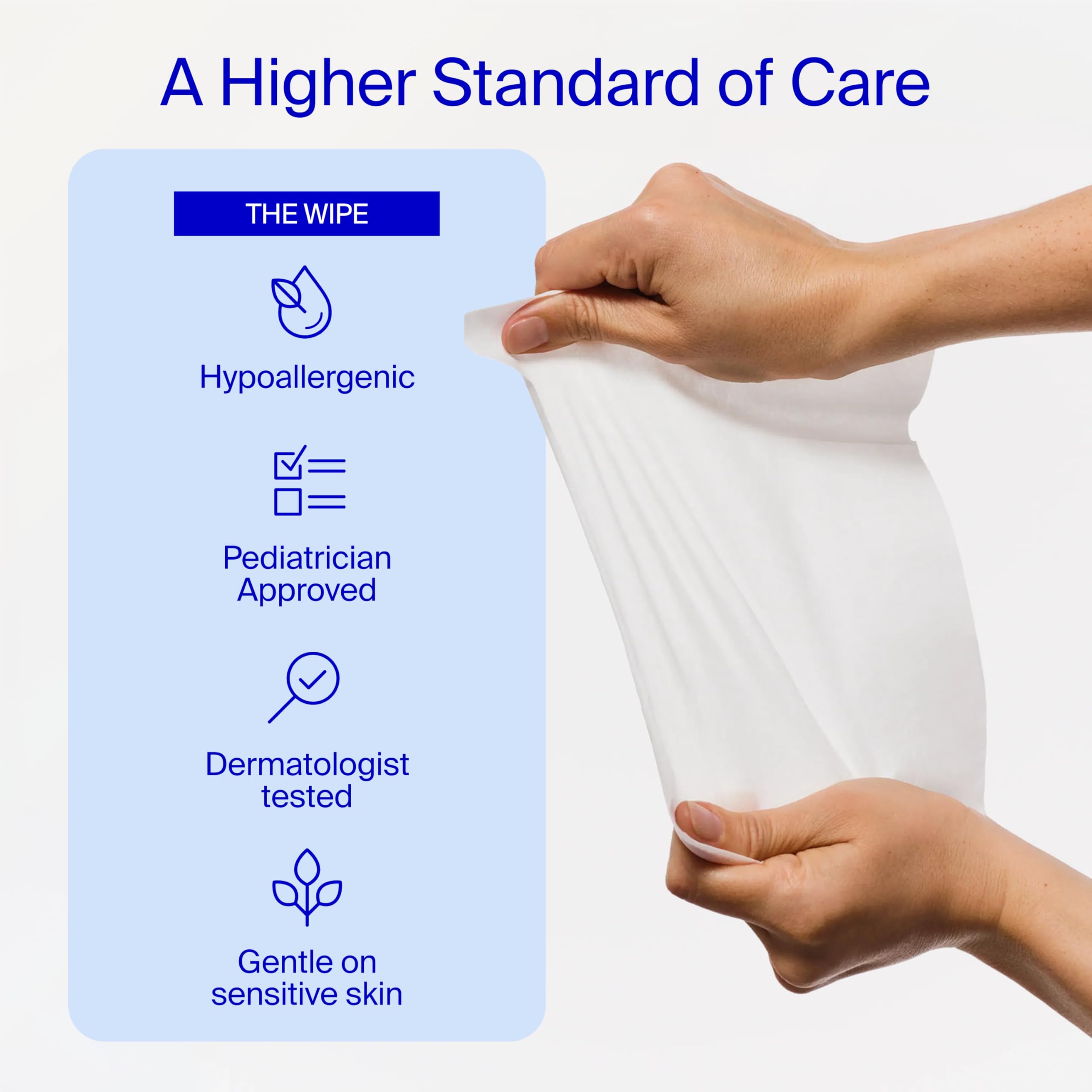 Coterie Toallitas húmedas para bebés para pieles sensibles, a base de plantas y fibras sin plástico, 99% de agua, hipoalergénicas, pH equilibrado, sin perfume, esenciales para bebés limpios y suaves