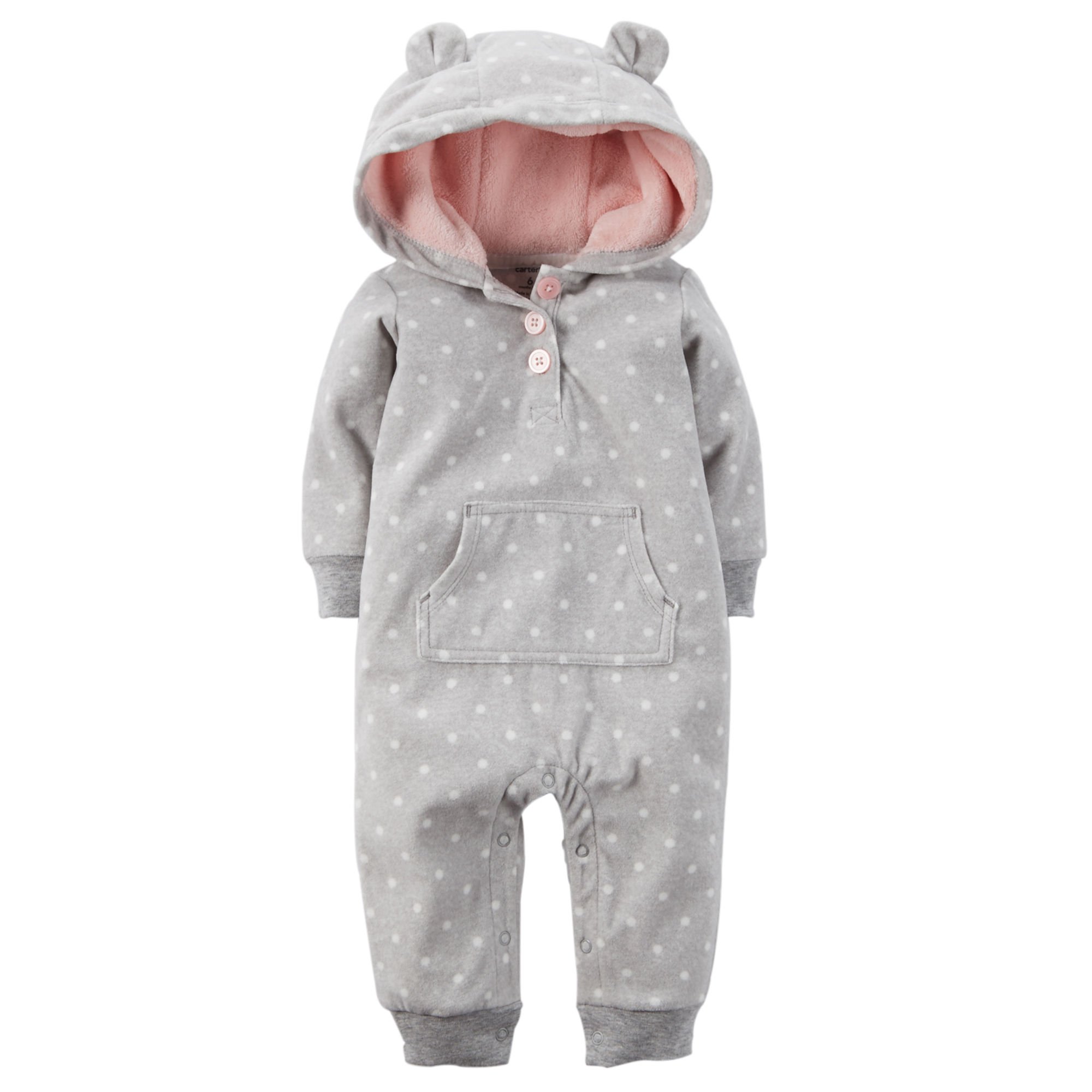 De Carter bebé Niñas Calidad. Forro polar con capucha mono