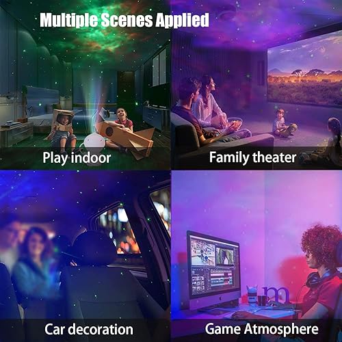 Miniatura 5 de Proyector de estrellas de astronauta, luz de proyector de galaxia, luz nocturna para niños con guitarra, luz nocturna de techo de estrella de