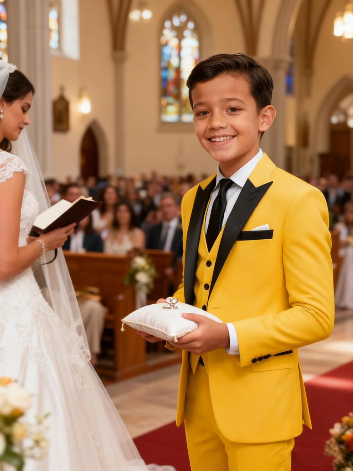 Boys Tuxedo Suit Wedding Kids Suits for Boys 3 PCS Toddler Dress Outfit Prom Homecoming Communion Formal Wear
