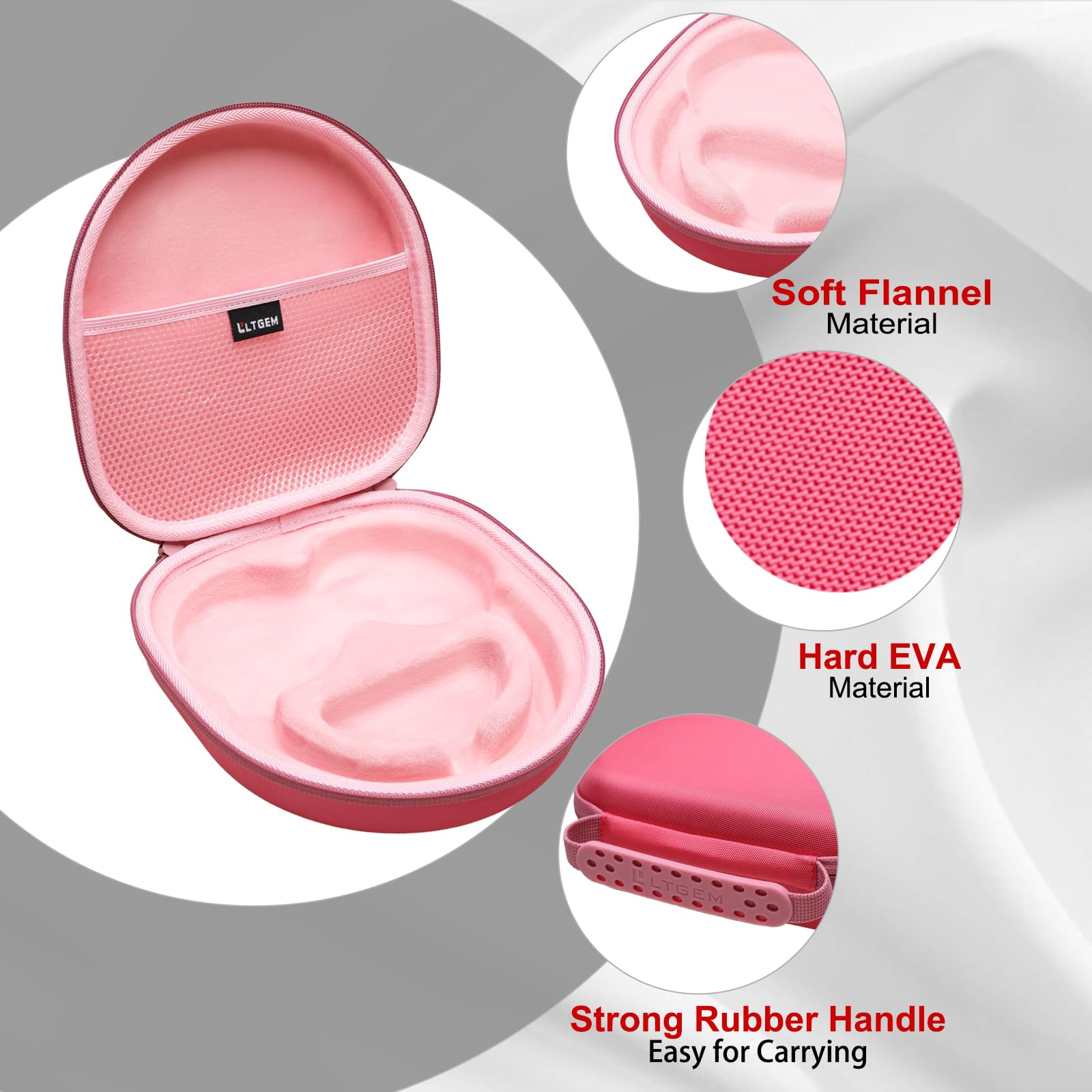L LTGEM Carrying Case for soundcore by Anker Q20 Q20i Q30 Q35 Q45 H30i Hybrid Active Noise Cancelling Headphones - Image 4