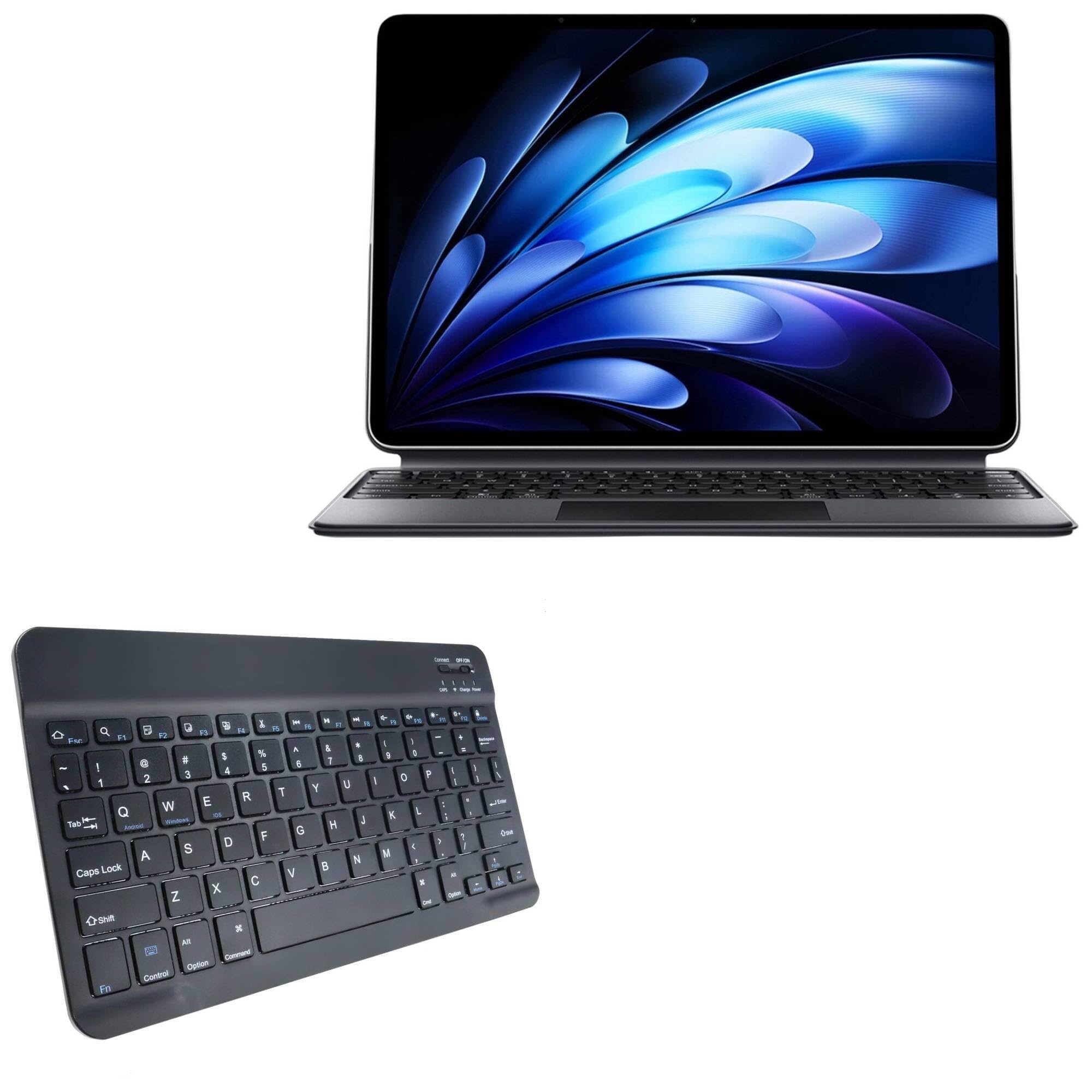 BoxWave Keyboard Compatible with vivo Pad5 Pro - SlimKeys Bluetooth Keyboard, Portable Thin with Chiclet-Style Keys - Jet Black