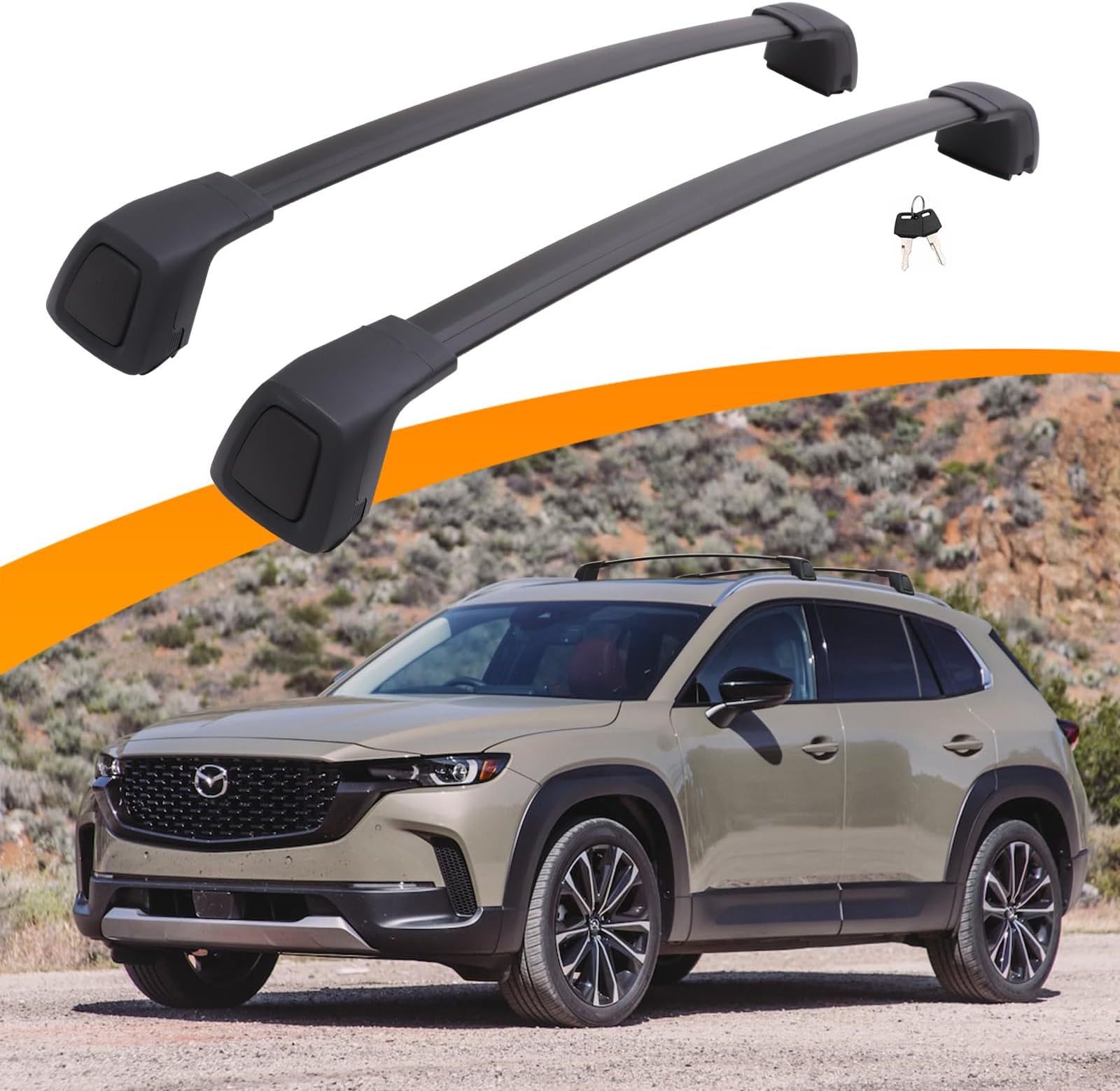 Snailfly Roof Rack Cross Bars Fit for Mazda CX-50 CX50 2023-2026 Upgraded Lockable Crossbars,165 lbs Capacity for Travel Outdoor Rooftop Cargo Accessories
