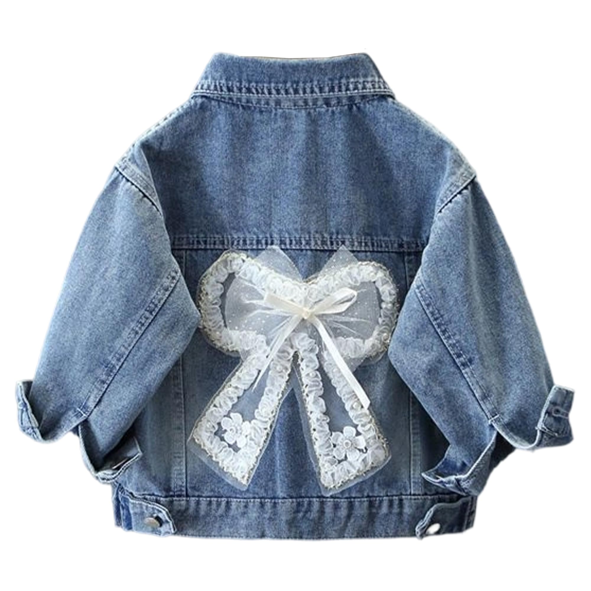 Cromoncent Toddler Jean Jacket for Girls and Boys Long Sleeve Denim Jacket