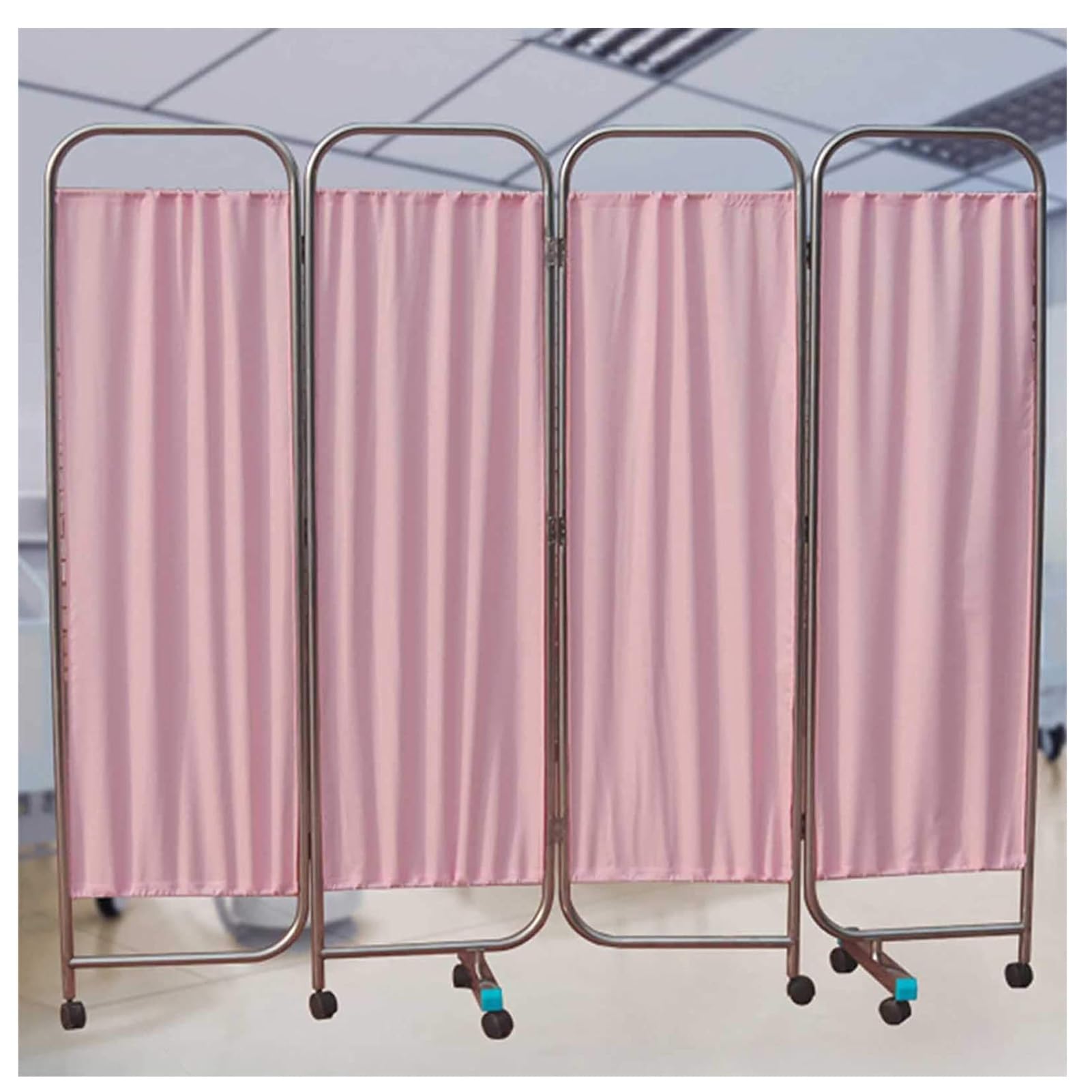 Paravent médical séparateur de pièce pliable aucun assemblage